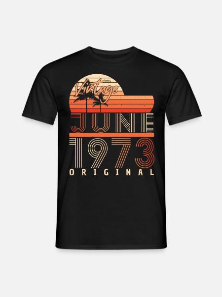 1973 Juni Original - Männer T-Shirt - Schwarz