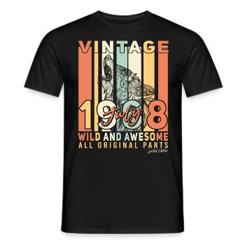 1968 Juli Retro - Männer T-Shirt - Schwarz - Vorne - AI Model Male 178 light (178cm)