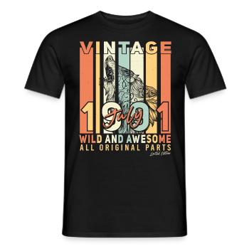 July 1991 Gift idea - Men's T-Shirt - black - Front - AI Model Male 178 light (178cm)