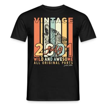Cadeau Juillet 2001 - T-shirt homme - noir - Devant - AI Model Male 178 light (178cm)