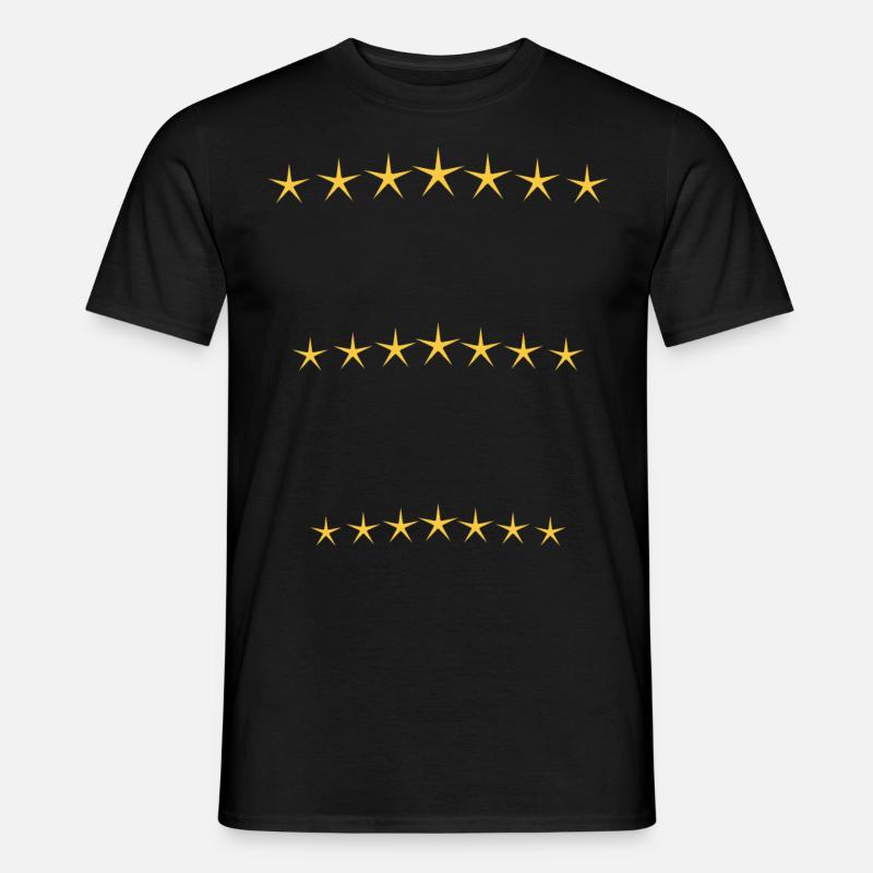 Goldene Sternenketten - Männer T-Shirt - Schwarz