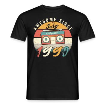 Legendärer Juli 1990 - Männer T-Shirt - Schwarz - Vorne - AI Model Male 178 light (178cm)