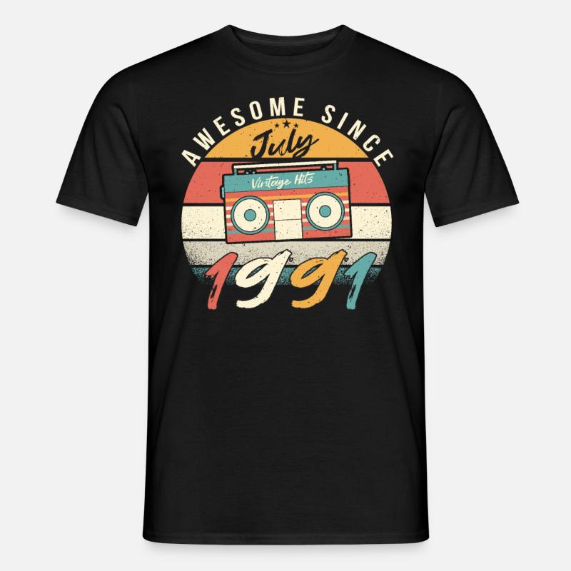 Legendärer Juli 1991 - Männer T-Shirt - Schwarz