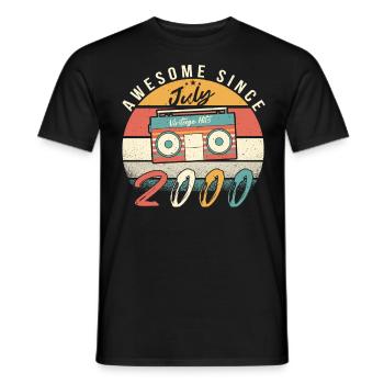 Geburtsmonat Juli 2000 - Männer T-Shirt - Schwarz - Vorne - AI Model Male 178 light (178cm)