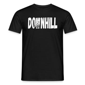Descente VTT Nature Montagnes Retro Wave Vintage - T-shirt homme - noir - Devant - AI Model Male 178 light (178cm)
