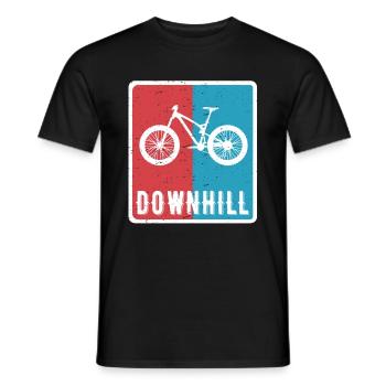 Vtt de descente VTT RetroVintage - T-shirt homme - noir - Devant - AI Model Male 178 light (178cm)