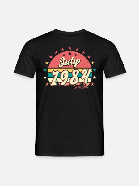 1984 Juli Beste Geschenkidee - Männer T-Shirt - Schwarz