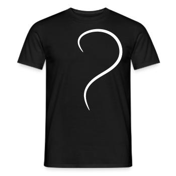 White Half Heart Design - Men's T-Shirt - black - Front - AI Model Male 178 light (178cm)