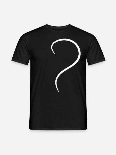 White Half Heart Design - Men's T-Shirt - black