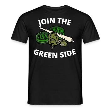 Rejoignez le côté vert Stoner Shirt - T-shirt homme - noir - Devant - AI Model Male 178 light (178cm)