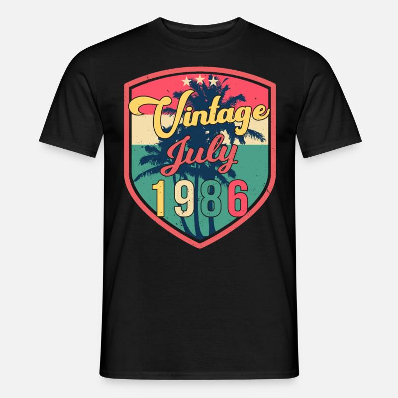 1986 Juli Beste Geschenkidee - Männer T-Shirt - Schwarz