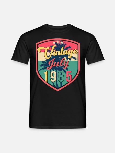1985 Juli Beste Geschenkidee - Männer T-Shirt - Schwarz