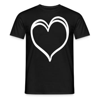 Coeur Noble Blanc - T-shirt homme - noir - Devant - AI Model Male 178 light (178cm)