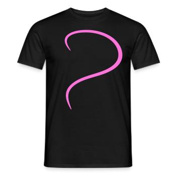 Conception rose demi-cœur - T-shirt homme - noir - Devant - AI Model Male 178 light (178cm)