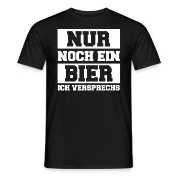 Nur noch ein Bier ich versprechs - Männer T-Shirt - Schwarz - Vorne - AI Model Male 178 light (178cm)