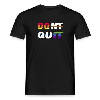 LGBTQ Pride Regenbogen DO IT and Dont Quit - Männer T-Shirt - Schwarz - Vorne - AI Model Male 178 light (178cm)