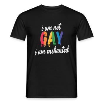 LGBTQ ich bin nicht Schwul ich bin Verzaubert - Männer T-Shirt - Schwarz - Vorne - AI Model Male 178 light (178cm)