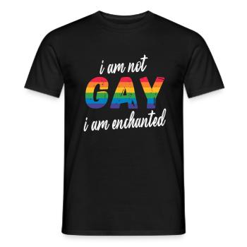 LGBTQ ich bin nicht Schwul ich bin Verzaubert - Männer T-Shirt - Schwarz - Vorne - AI Model Male 178 light (178cm)
