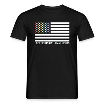 LGBTQ Pride Rights are Human Rights - Men's T-Shirt - black - Front - AI Model Male 178 light (178cm)