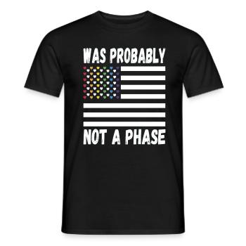 LGBTQ Pride Rainbow was probably not a phase after all - Men's T-Shirt - black - Front - AI Model Male 178 light (178cm)