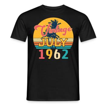 1962 Juli 60ter Geburtstag - Männer T-Shirt - Schwarz - Vorne - AI Model Male 178 light (178cm)