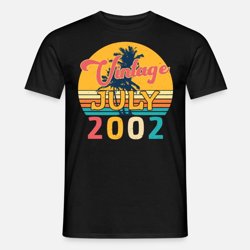 20 Jahre Im Juli 2002 - Männer T-Shirt - Schwarz