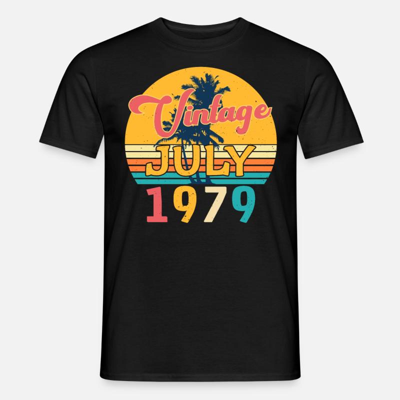 Im Juli 1979 Geboren - Männer T-Shirt - Schwarz