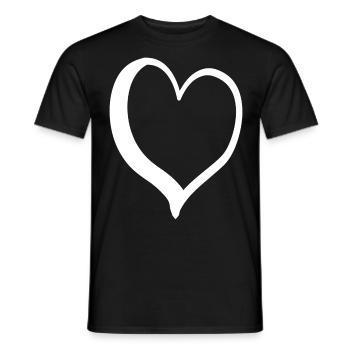 Cœur Noble Blanc - T-shirt homme - noir - Devant - AI Model Male 178 light (178cm)