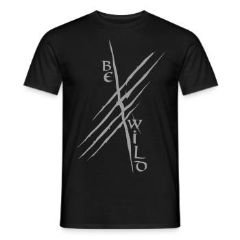 Be Wild - Männer T-Shirt - Schwarz - Vorne - AI Model Male 178 light (178cm)