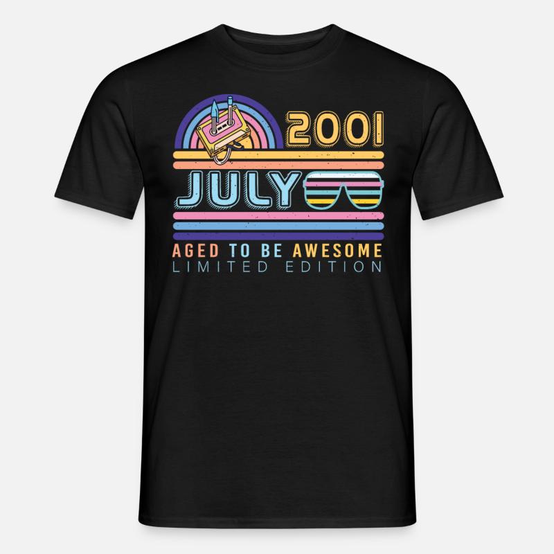 Bester Geburtsmonat Juli 2001 - Männer T-Shirt - Schwarz