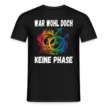 LGBTQ Pride Regenbogen War Wohl Doch Keine Phase - Männer T-Shirt - Schwarz - Vorne - AI Model Male 178 light (178cm)