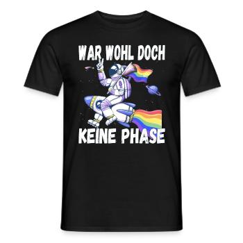 LGBTQ Pride Regenbogen War Wohl Doch Keine Phase - Männer T-Shirt - Schwarz - Vorne - AI Model Male 178 light (178cm)