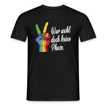 LGBTQ Pride Regenbogen War Wohl Doch Keine Phase - Männer T-Shirt - Schwarz - Vorne - AI Model Male 178 light (178cm)