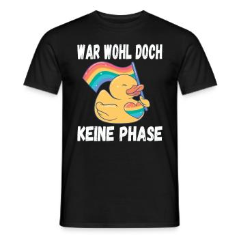 LGBTQ Pride Regenbogen War Wohl Doch Keine Phase - Männer T-Shirt - Schwarz - Vorne - AI Model Male 178 light (178cm)