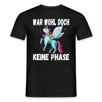 LGBTQ Pride Regenbogen War Wohl Doch Keine Phase - Männer T-Shirt - Schwarz - Vorne - AI Model Male 178 light (178cm)