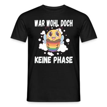 LGBTQ Pride Regenbogen War Wohl Doch Keine Phase - Männer T-Shirt - Schwarz - Vorne - AI Model Male 178 light (178cm)