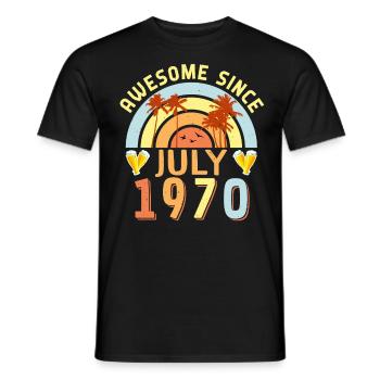 Heart’s Desire pour juillet 1970 - T-shirt homme - noir - Devant - AI Model Male 178 light (178cm)