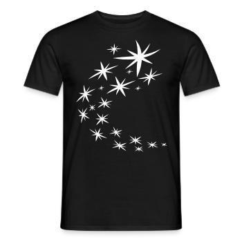 White Star Arch Design - Men's T-Shirt - black - Front - AI Model Male 178 light (178cm)