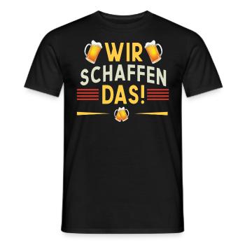 Wir schaffen das - Männer T-Shirt - Schwarz - Vorne - AI Model Male 178 light (178cm)