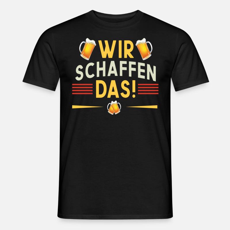 Wir schaffen das - Männer T-Shirt - Schwarz