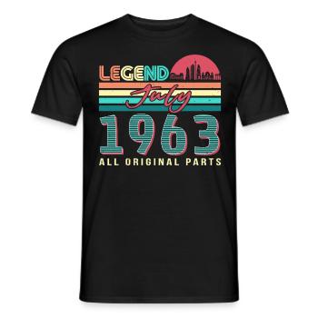 1963 In July Legend - Men's T-Shirt - black - Front - AI Model Male 178 light (178cm)