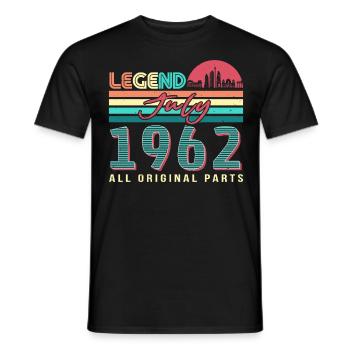 60 Lebensjahre Im Juli 1962 - Männer T-Shirt - Schwarz - Vorne - AI Model Male 178 light (178cm)