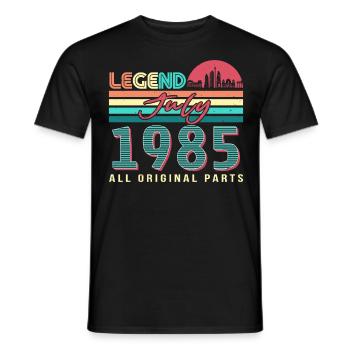 Geboren 1985 Im Juli - Männer T-Shirt - Schwarz - Vorne - AI Model Male 178 light (178cm)