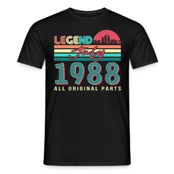Best year of birth 1988 July - Men's T-Shirt - black - Front - AI Model Male 178 light (178cm)