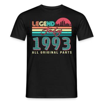 Geschenkidee Für Juli 1993 - Männer T-Shirt - Schwarz - Vorne - AI Model Male 178 light (178cm)