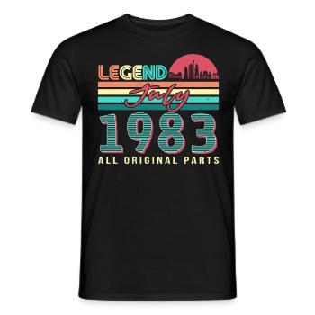 Geboren 1983 Im Juli - Männer T-Shirt - Schwarz - Vorne - AI Model Male 178 light (178cm)