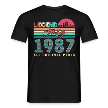 Bestes Geburtsjahr 1987 Juli - Männer T-Shirt - Schwarz - Vorne - AI Model Male 178 light (178cm)