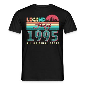 Geschenkidee Für Juli 1995 - Männer T-Shirt - Schwarz - Vorne - AI Model Male 178 light (178cm)