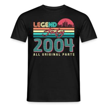 Juillet 2004 Enfin 18 ans - T-shirt homme - noir - Devant - AI Model Male 178 light (178cm)