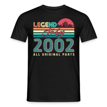 20 ans en juillet 2002 - T-shirt homme - noir - Devant - AI Model Male 178 light (178cm)